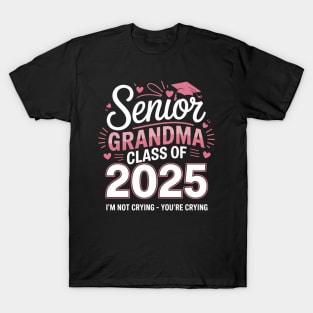 Senior Grandma Class Of 2025 Graduate Family Graduation T-Shirt